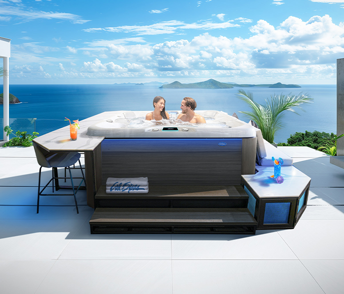 Calspas hot tub being used in a family setting - Lehi